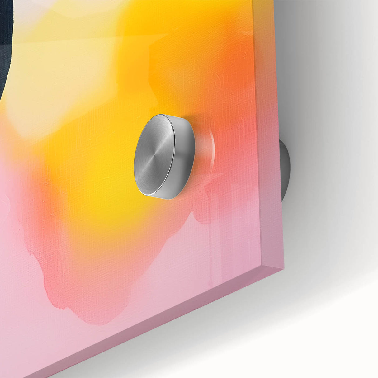 Abstract Art Prints – Soft Yellow and Pink Gradient Modern Canvas