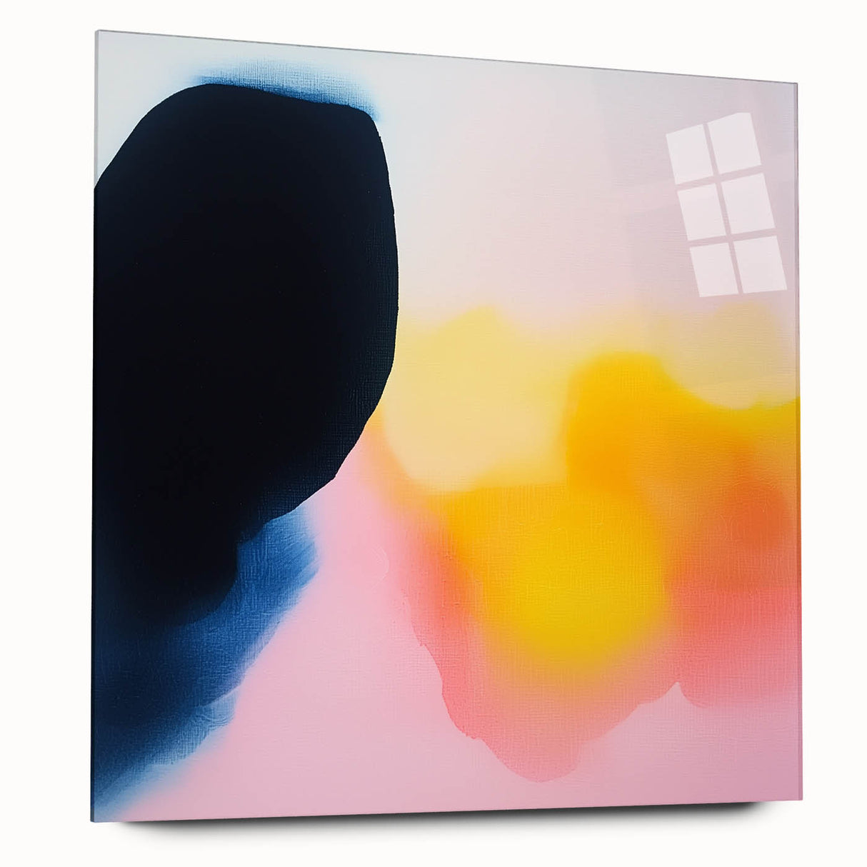 Abstract Art Prints – Soft Yellow and Pink Gradient Modern Canvas