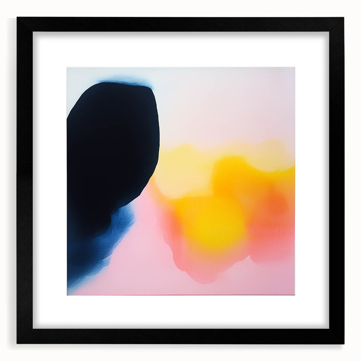 Abstract Art Prints – Soft Yellow and Pink Gradient Modern Canvas