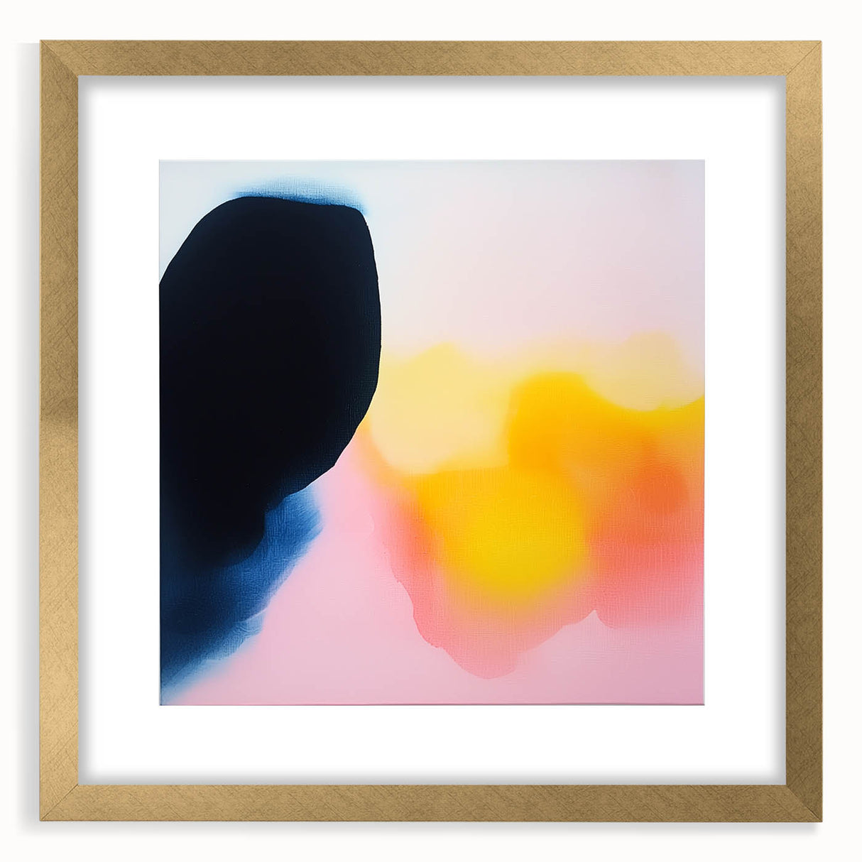 Abstract Art Prints – Soft Yellow and Pink Gradient Modern Canvas
