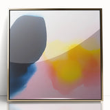 Abstract Art Prints – Soft Yellow and Pink Gradient Modern Canvas