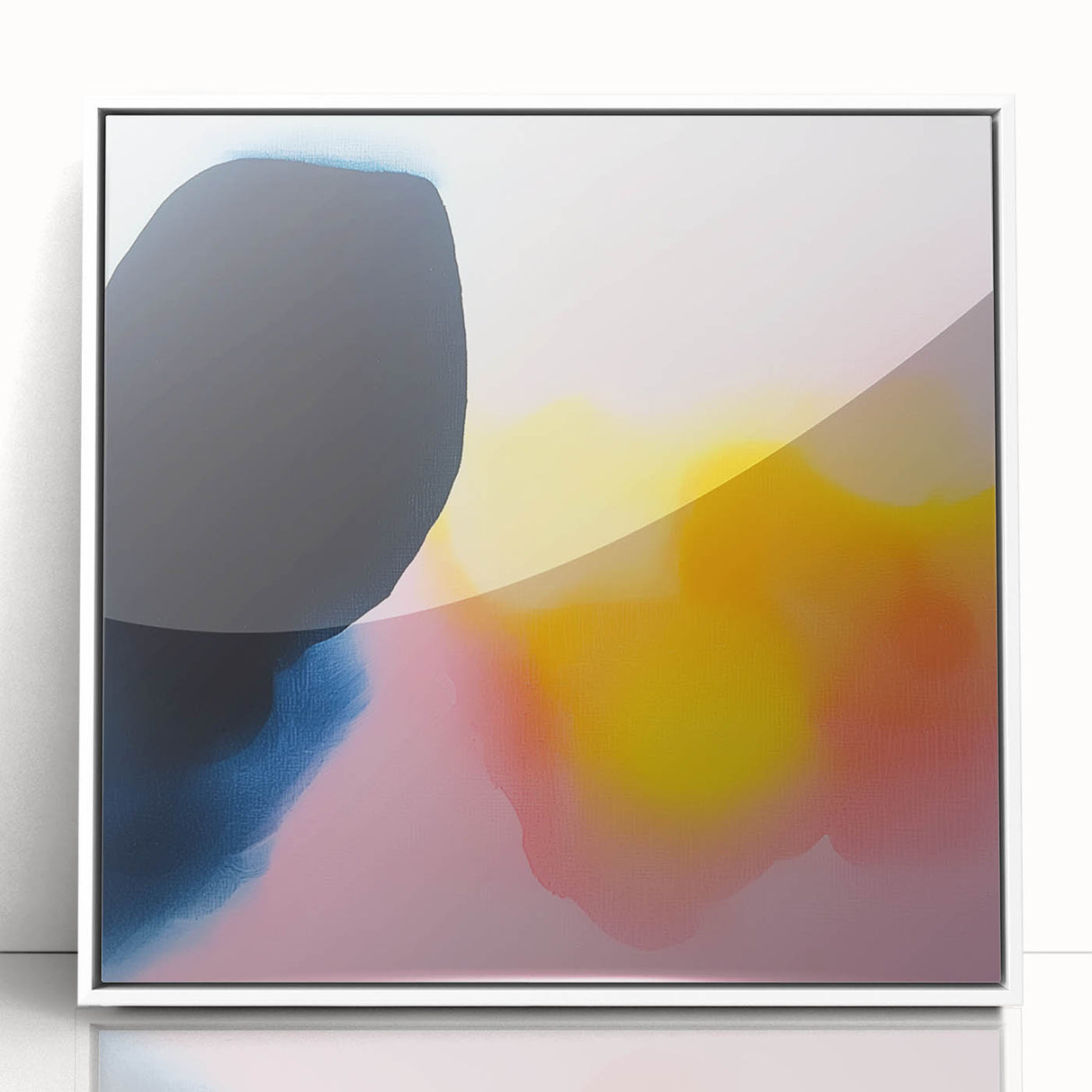 Abstract Art Prints – Soft Yellow and Pink Gradient Modern Canvas