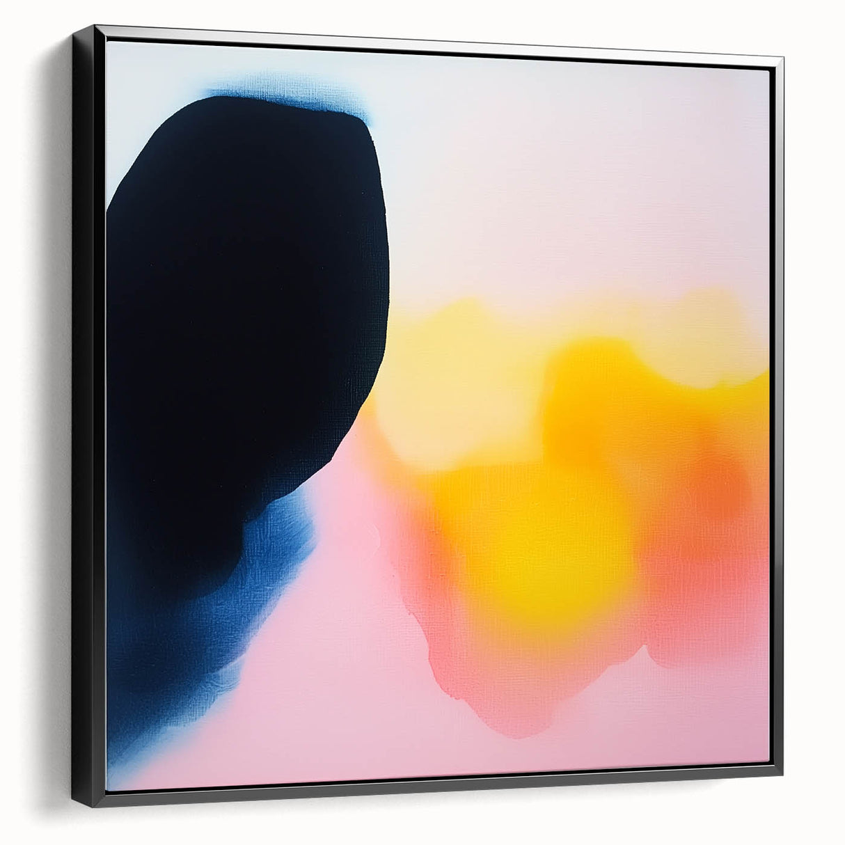Abstract Art Prints – Soft Yellow and Pink Gradient Modern Canvas