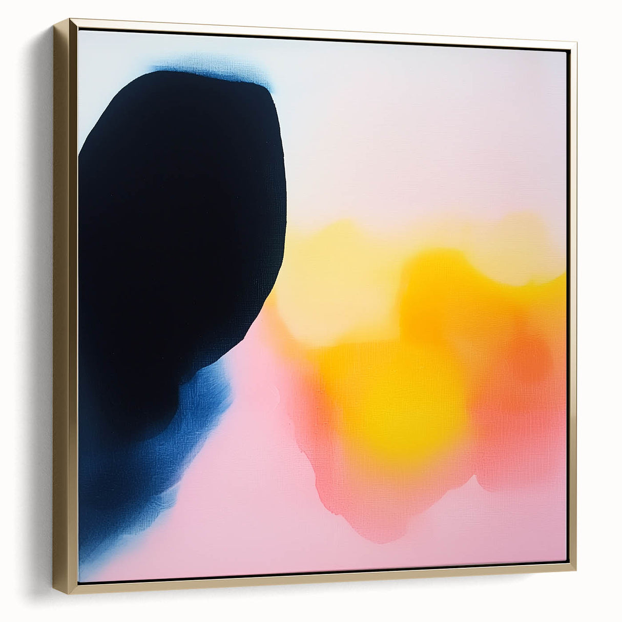 Abstract Art Prints – Soft Yellow and Pink Gradient Modern Canvas