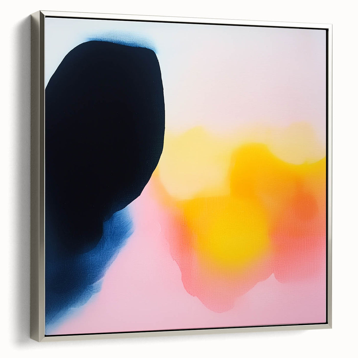 Abstract Art Prints – Soft Yellow and Pink Gradient Modern Canvas