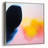 Abstract Art Prints – Soft Yellow and Pink Gradient Modern Canvas