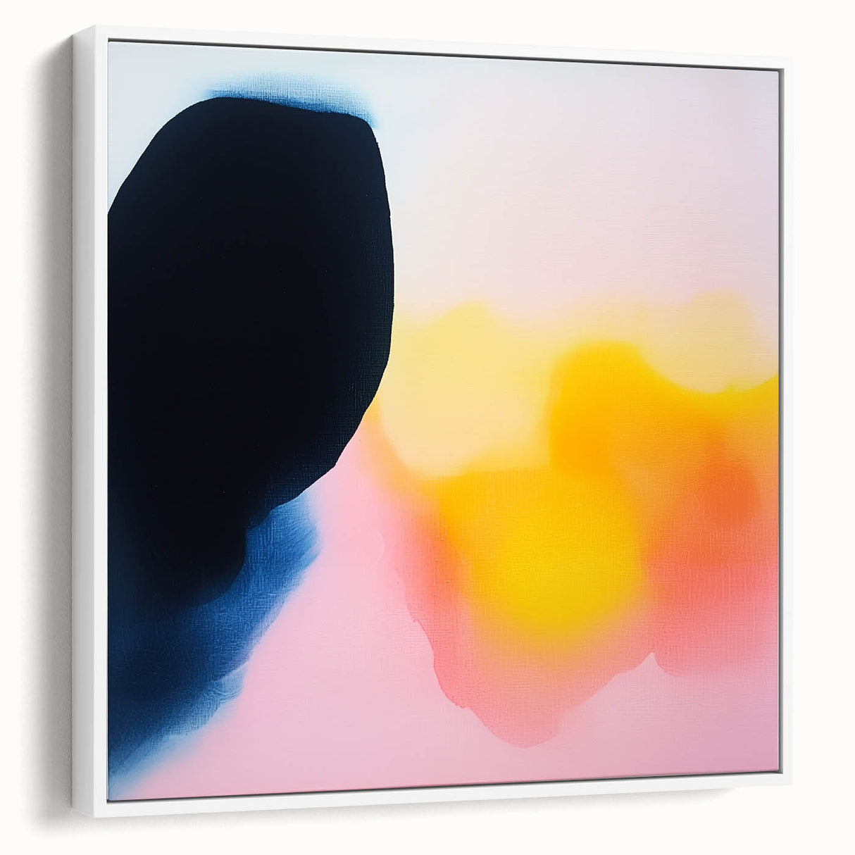 Abstract Art Prints – Soft Yellow and Pink Gradient Modern Canvas