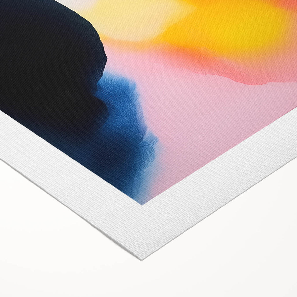 Abstract Art Prints – Soft Yellow and Pink Gradient Modern Canvas