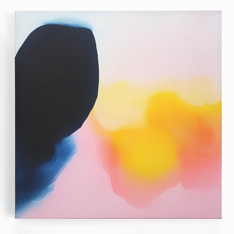 Abstract Art Prints – Soft Yellow and Pink Gradient Modern Canvas