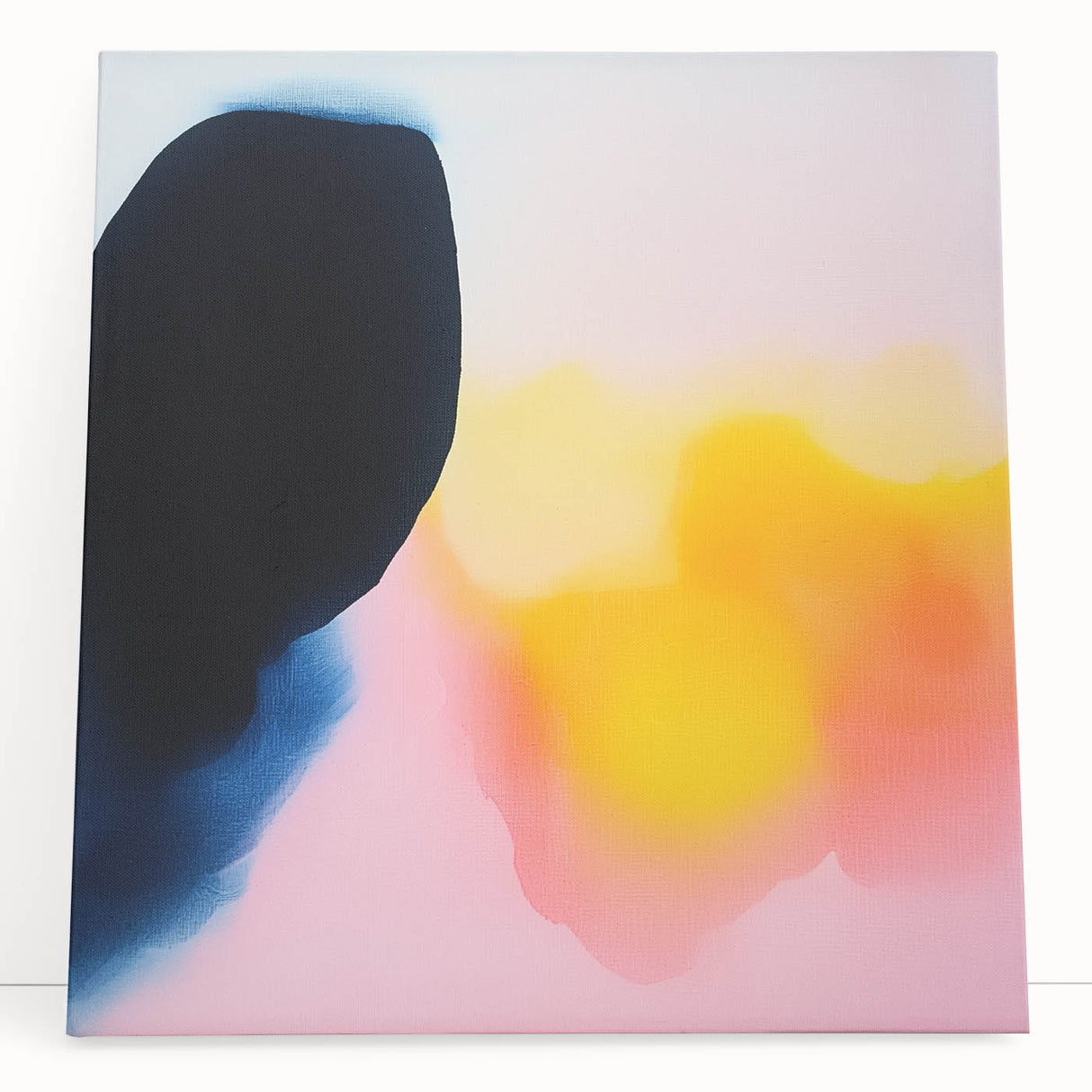 Abstract Art Prints – Soft Yellow and Pink Gradient Modern Canvas