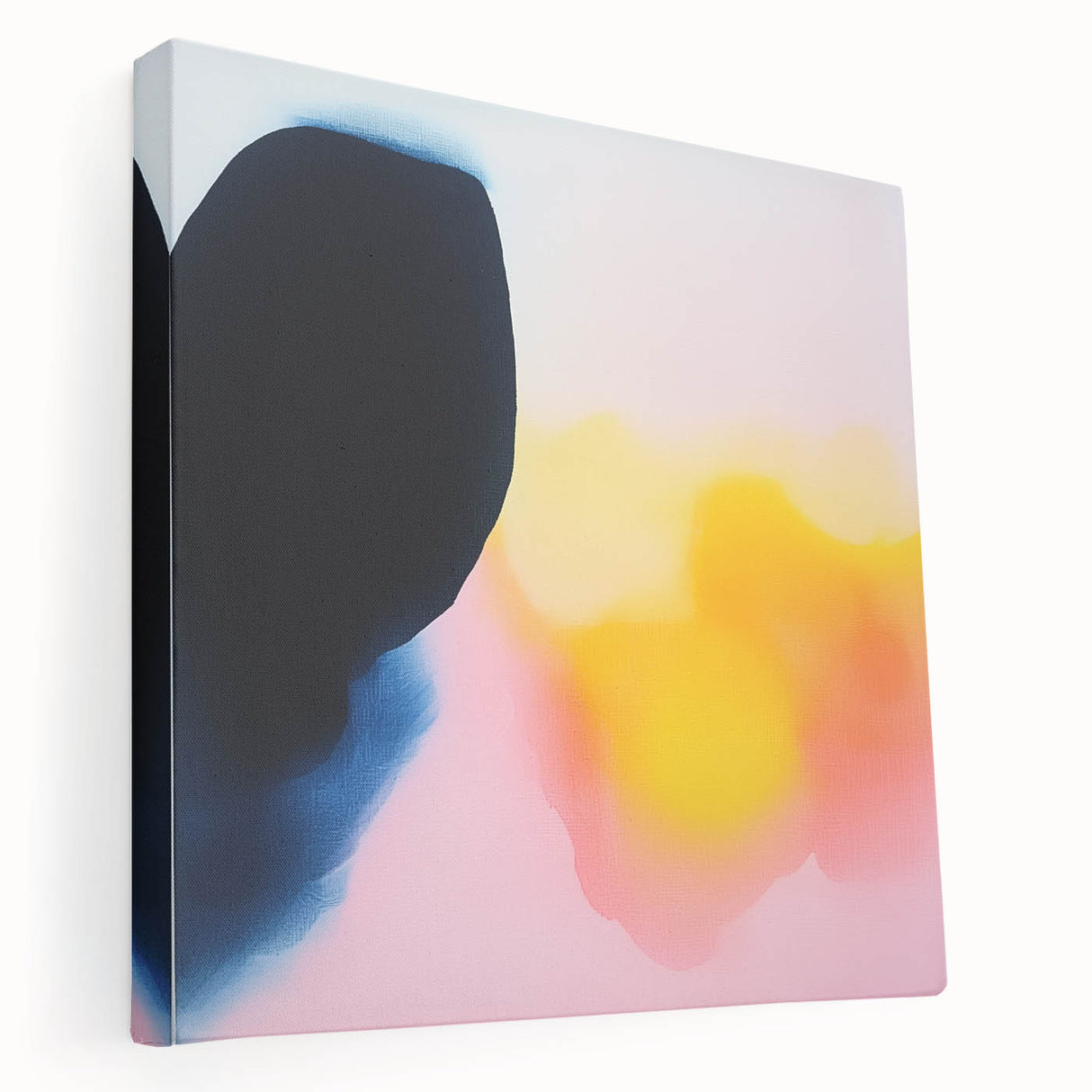 Abstract Art Prints – Soft Yellow and Pink Gradient Modern Canvas
