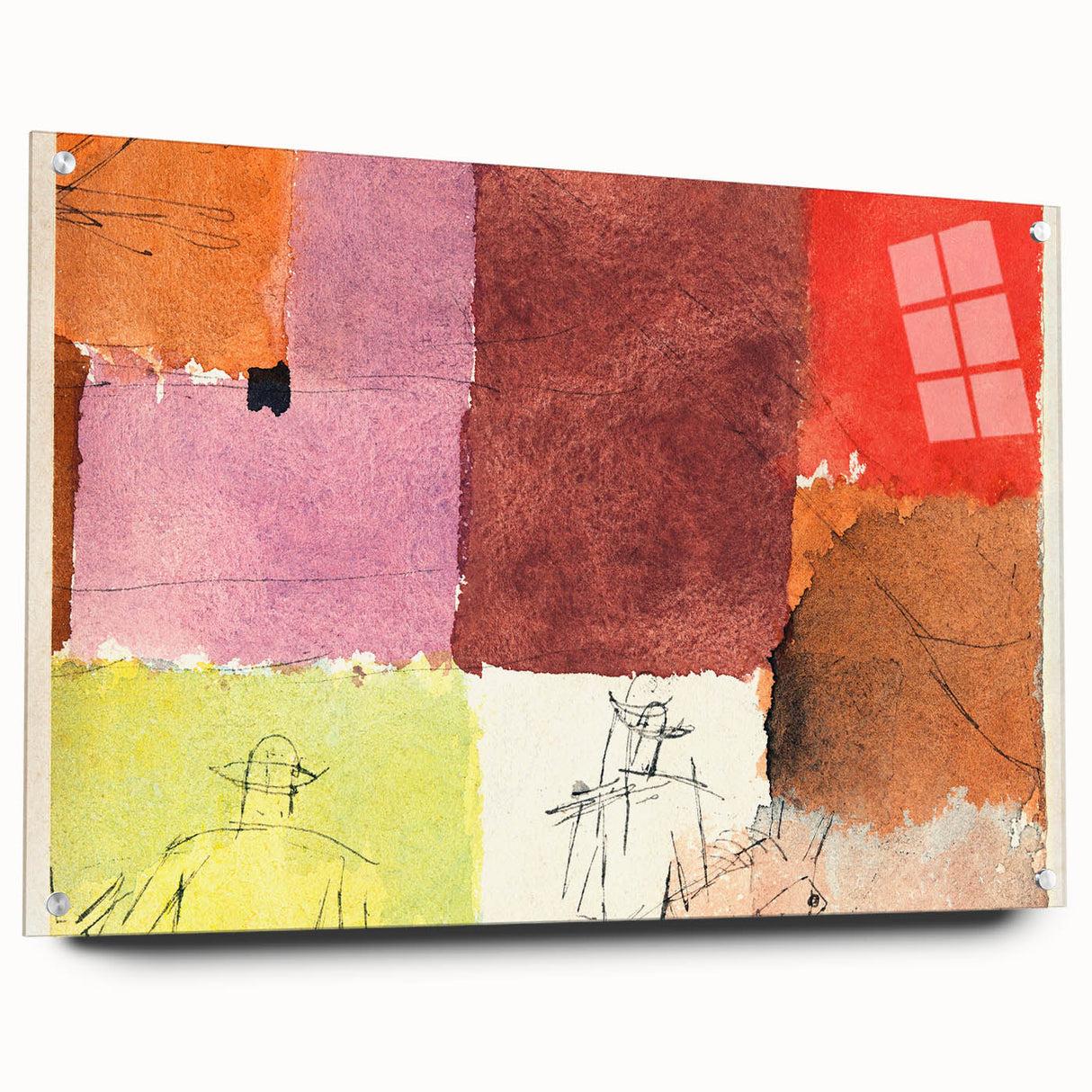 Abstract Composition Modern Art - Vibrant Colors and Geometric Style