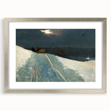 Realism Winter Landscape Art Print - Sleigh Ride by Winslow Homer
