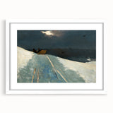 Realism Winter Landscape Art Print - Sleigh Ride by Winslow Homer