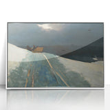 Realism Winter Landscape Art Print - Sleigh Ride by Winslow Homer