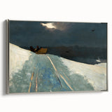 Realism Winter Landscape Art Print - Sleigh Ride by Winslow Homer