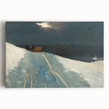 Realism Winter Landscape Art Print - Sleigh Ride by Winslow Homer