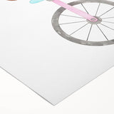 Circus Monkey Girls Room Wall Art - Playful Nursery Print