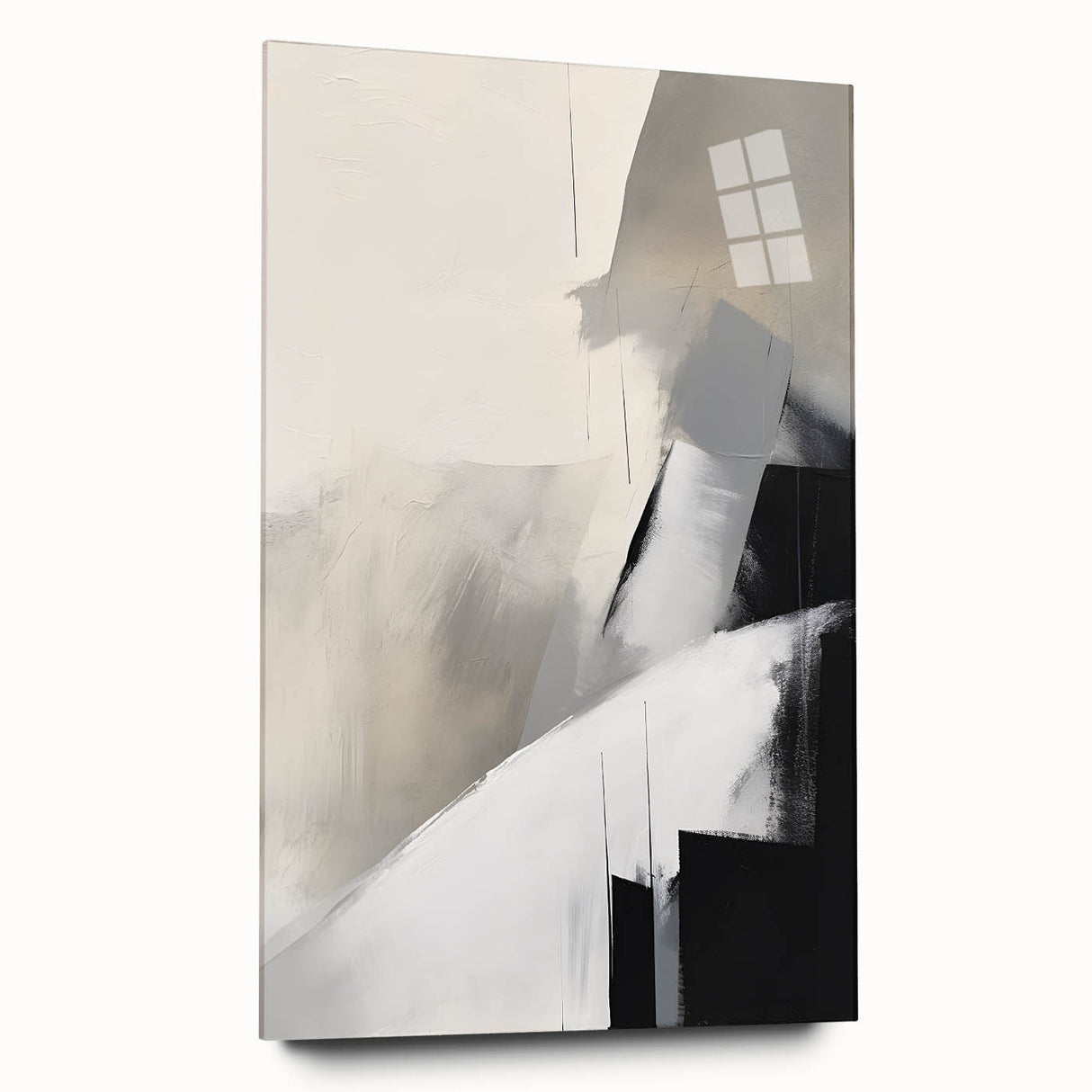 Framed Dining Room Prints – Abstract Neutral Black & Gray Art