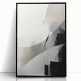 Framed Dining Room Prints – Abstract Neutral Black & Gray Art