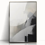 Framed Dining Room Prints – Abstract Neutral Black & Gray Art