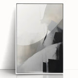 Framed Dining Room Prints – Abstract Neutral Black & Gray Art