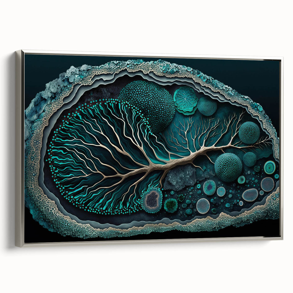 Organic Abstract Living Room Wall Art – Large Canvas & Framed Print