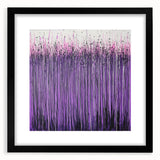 Abstract floral frame design in a sleek black mat, showcasing intricate patterns and vibrant colors, ideal for modern home decor and art enthusiasts.