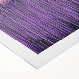 Abstract floral design on rolled canvas showcasing vibrant colors and intricate patterns, elegantly packaged in a protective cardboard tube for art enthusiasts.