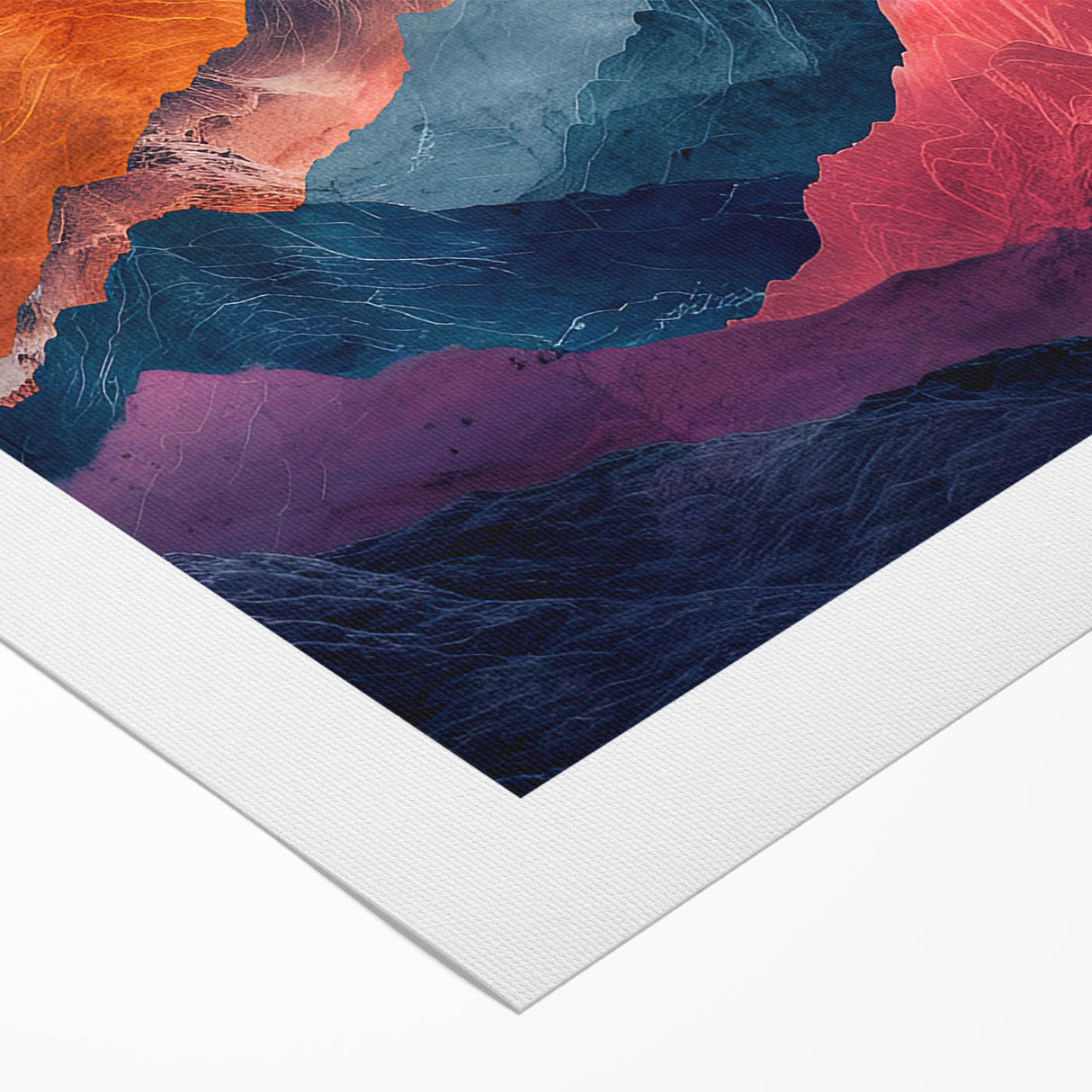 Abstract minimalist wall art on rolled canvas, showcasing soft pastel colors and geometric shapes, ideal for modern home decor, packaged securely in a cardboard tube.