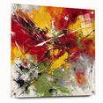 Modern Abstract Wall Art – Explosive Red and Yellow Canvas Print