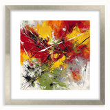 Modern Abstract Wall Art – Explosive Red and Yellow Canvas Print