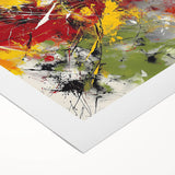 Modern Abstract Wall Art – Explosive Red and Yellow Canvas Print
