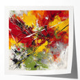 Modern Abstract Wall Art – Explosive Red and Yellow Canvas Print