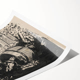 Expressionist Art: The Cock and the Dog | Black and White Abstract Print