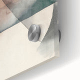 Abstract Minimalist Modern Art - Geometric Shapes with Bold Red Accent