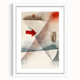 Abstract Minimalist Modern Art - Geometric Shapes with Bold Red Accent