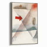 Abstract Minimalist Modern Art - Geometric Shapes with Bold Red Accent