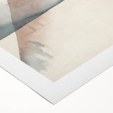 Abstract Minimalist Modern Art - Geometric Shapes with Bold Red Accent