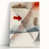 Abstract Minimalist Modern Art - Geometric Shapes with Bold Red Accent