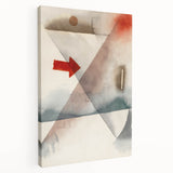 Abstract Minimalist Modern Art - Geometric Shapes with Bold Red Accent