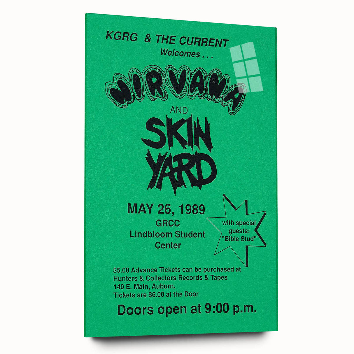 Nirvana 1989 Concert Poster - Vintage Retro Wall Art for Music Fans