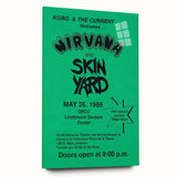 Nirvana 1989 Concert Poster - Vintage Retro Wall Art for Music Fans