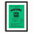 Nirvana 1989 Concert Poster - Vintage Retro Wall Art for Music Fans