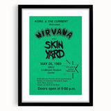 Nirvana 1989 Concert Poster - Vintage Retro Wall Art for Music Fans