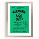 Nirvana 1989 Concert Poster - Vintage Retro Wall Art for Music Fans