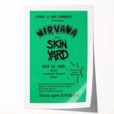 Nirvana 1989 Concert Poster - Vintage Retro Wall Art for Music Fans