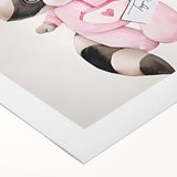 Floating Baby Raccoon Girls Room Wall Art - Dreamy Nursery Print