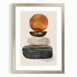 Acrylic Dining Room Artwork – Minimalist Earthy Tones Wall Art