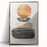 Acrylic Dining Room Artwork – Minimalist Earthy Tones Wall Art